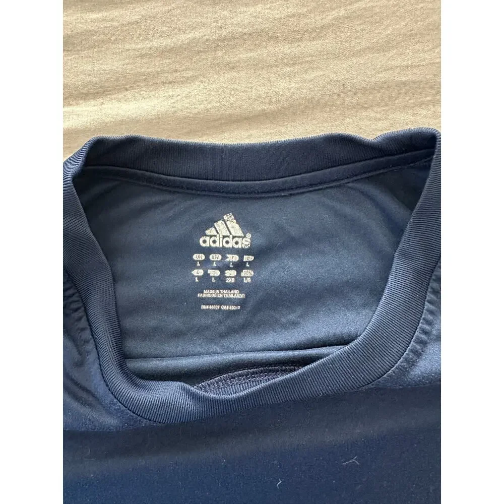 Adidas ClimaLite Short Sleeve Performance Trainer Shirt sz Large